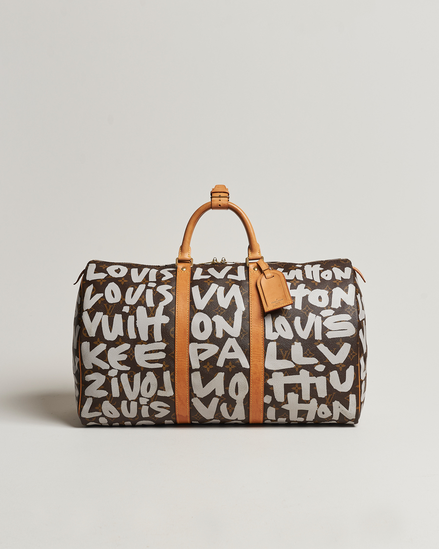 Homme | Louis Vuitton Pre-Owned Keepall 50 Bag Graffiti | Louis Vuitton Pre-Owned | Keepall 50 Bag Graffiti