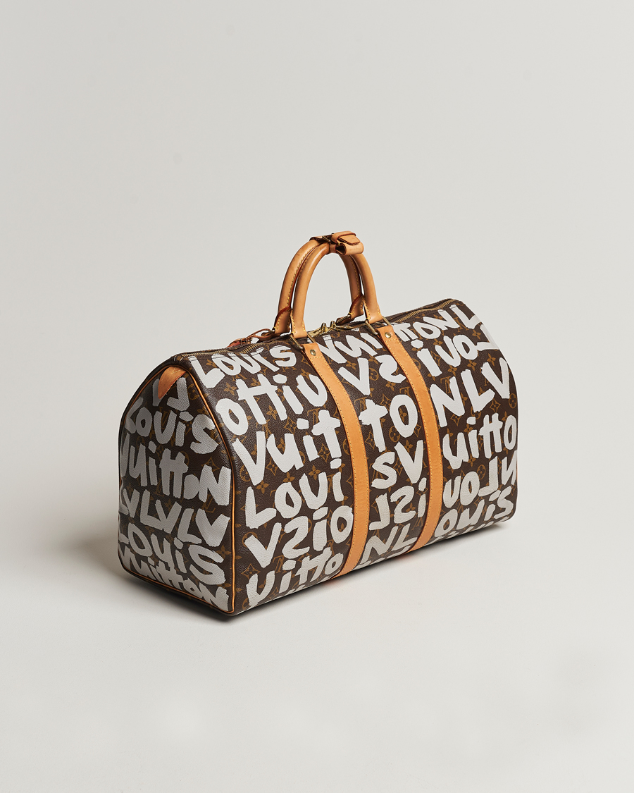 Homme | Louis Vuitton Pre-Owned Keepall 50 Bag Graffiti | Louis Vuitton Pre-Owned | Keepall 50 Bag Graffiti