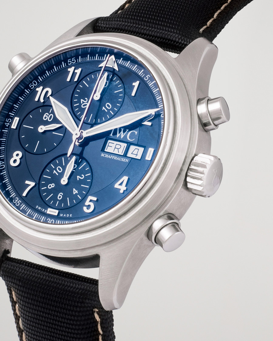 Homme | IWC Pre-Owned Doppelchronograph IW3713 Silver | IWC Pre-Owned | Doppelchronograph IW3713 Silver
