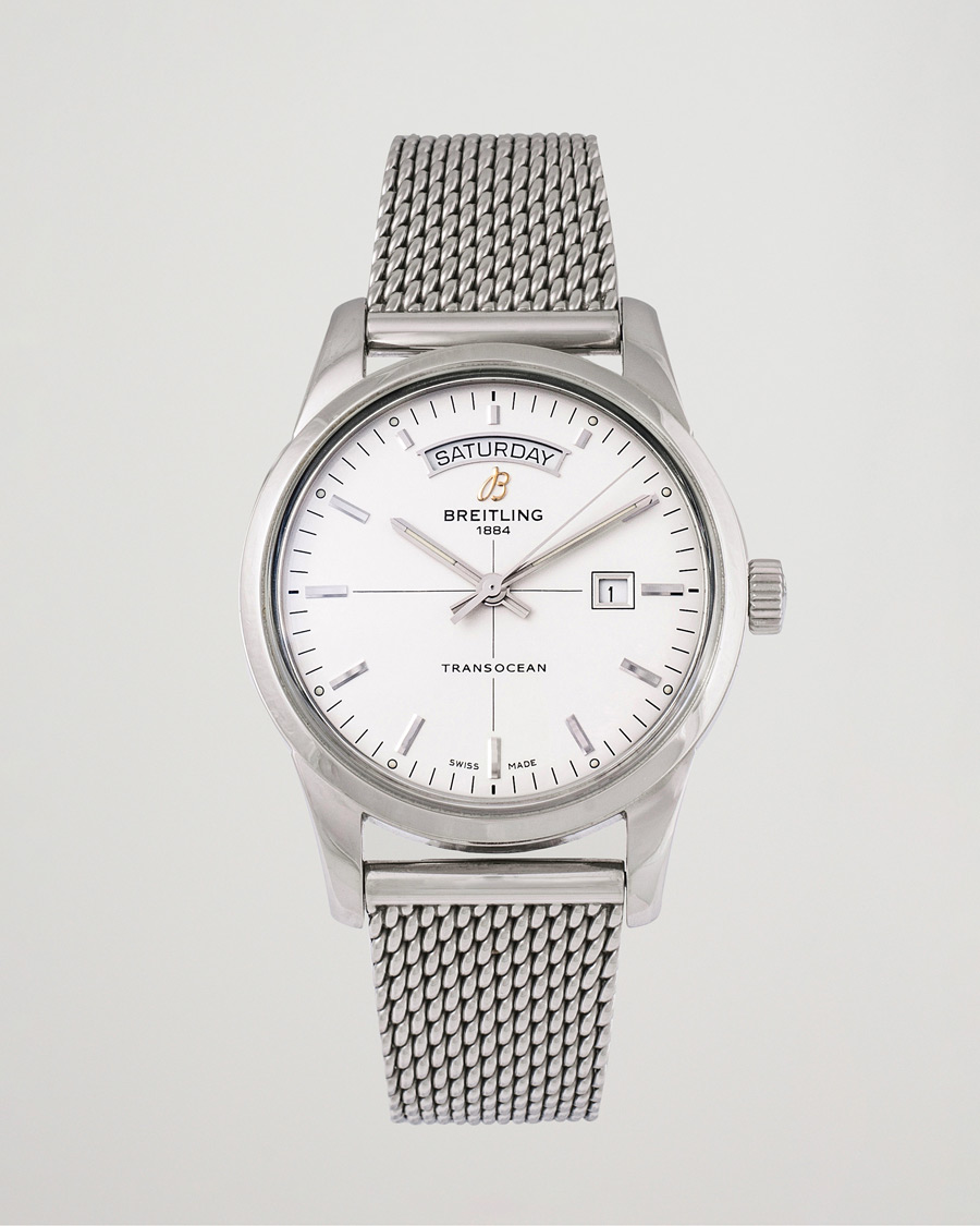 Homme | Breitling Pre-Owned Transocean A45310 Silver | Breitling Pre-Owned | Transocean A45310 Silver
