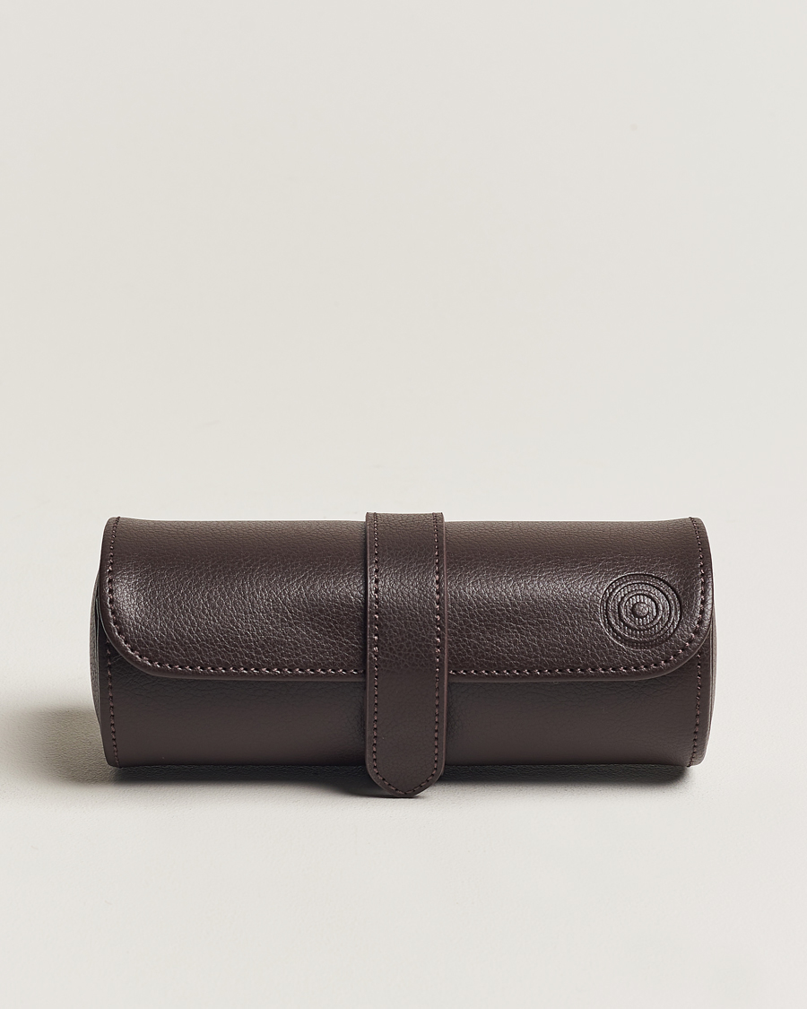 Homme | WOLF WM Brown Triple Watch Roll Tweed Brown | WOLF | WM Brown Triple Watch Roll Tweed Brown