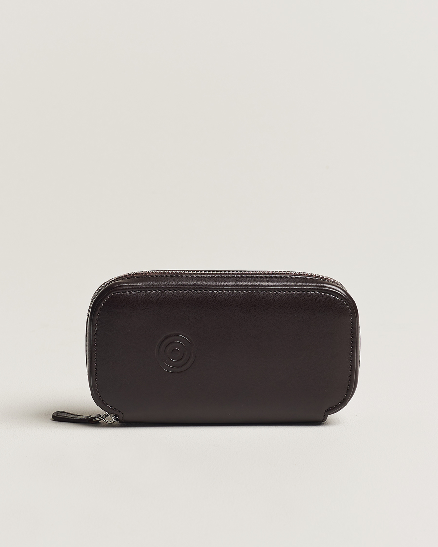 Homme | WOLF WM Brown 2 Piece Watch Zip-Case Tweed Brown | WOLF | WM Brown 2 Piece Watch Zip-Case Tweed Brown