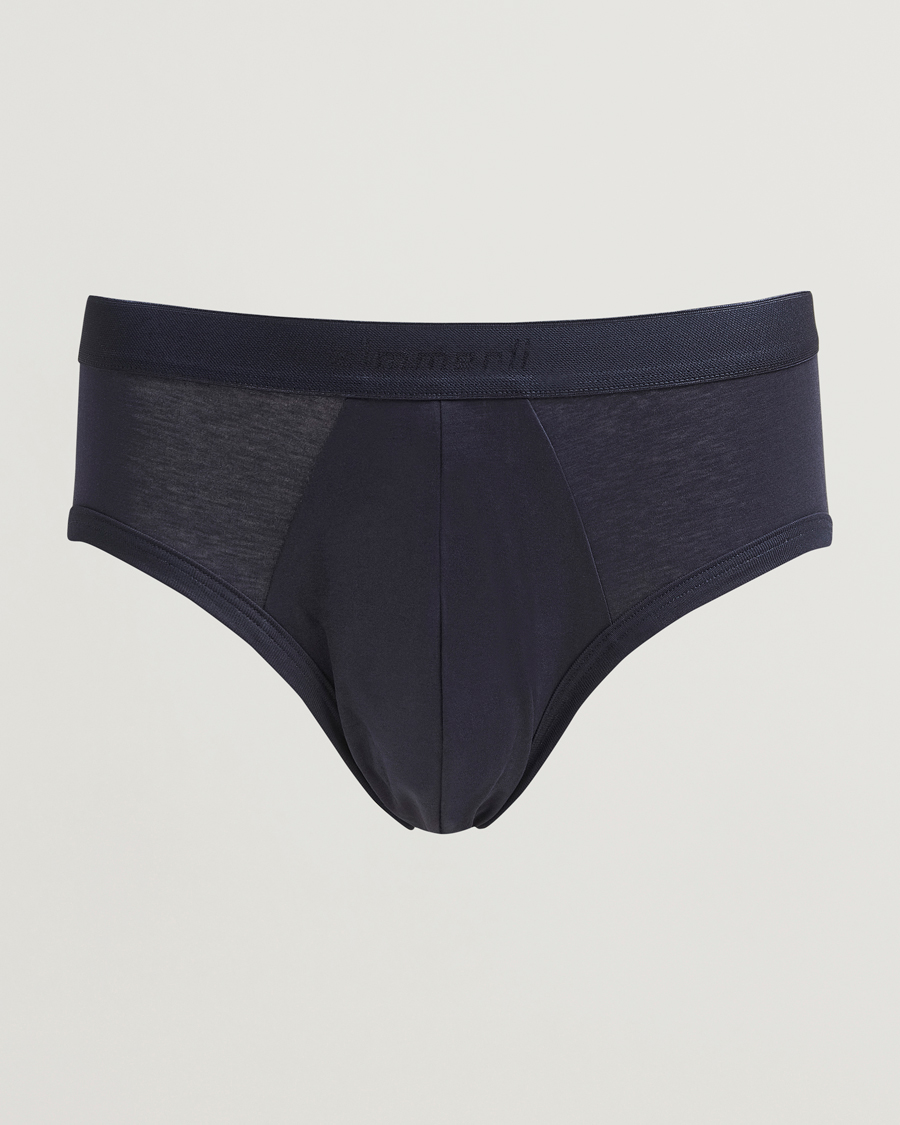 Homme | Sous-Vêtements Et Chaussettes | Zimmerli of Switzerland | Sea Island Cotton Briefs Navy