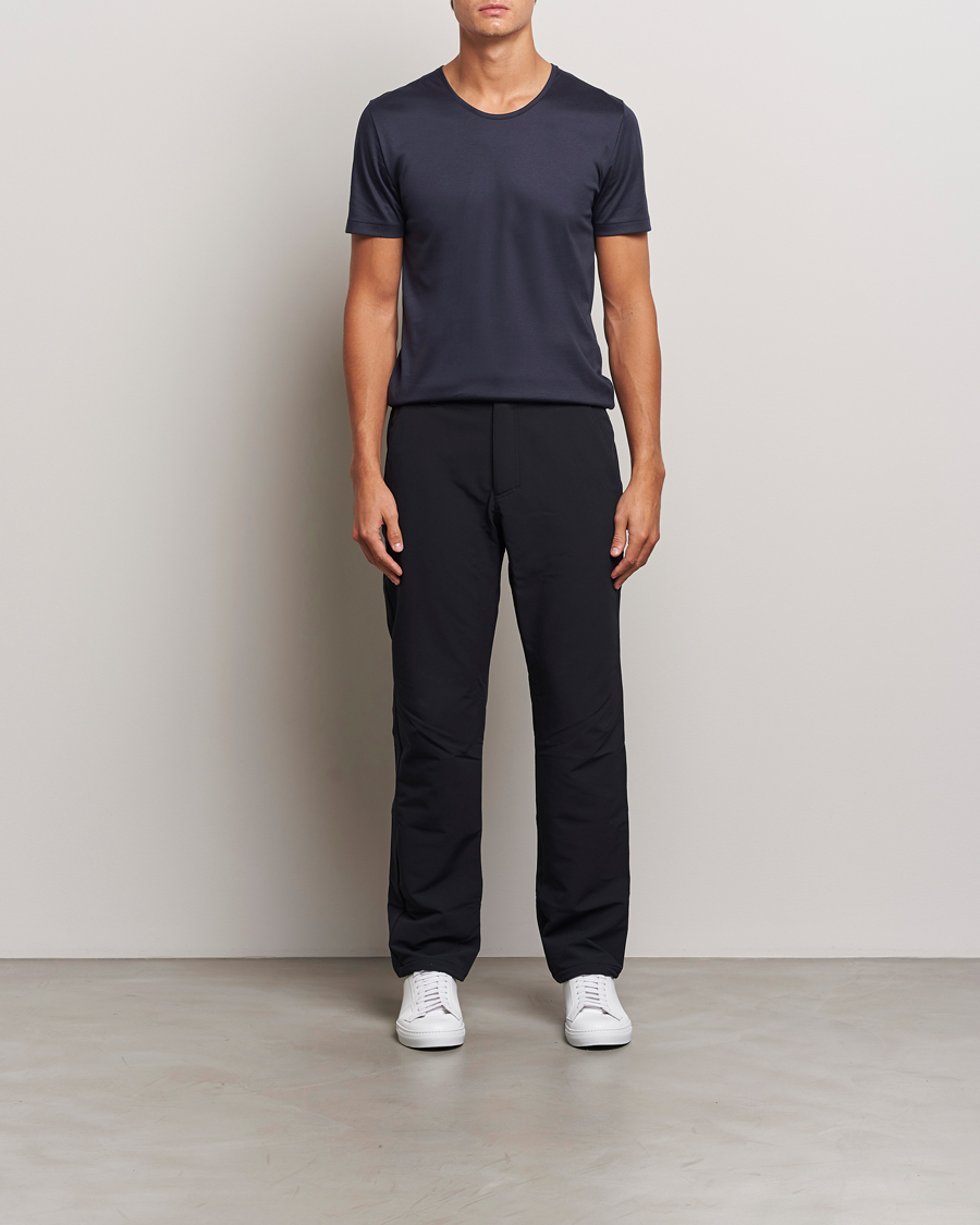 Homme | T-shirts | Zimmerli of Switzerland | Sea Island Cotton Crew Neck T-shirt Navy