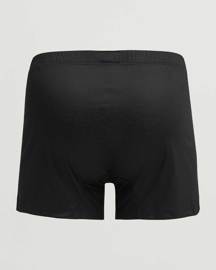 Homme | Sous-Vêtements Et Chaussettes | Zimmerli of Switzerland | Sea island Cotton Boxer Shorts Black