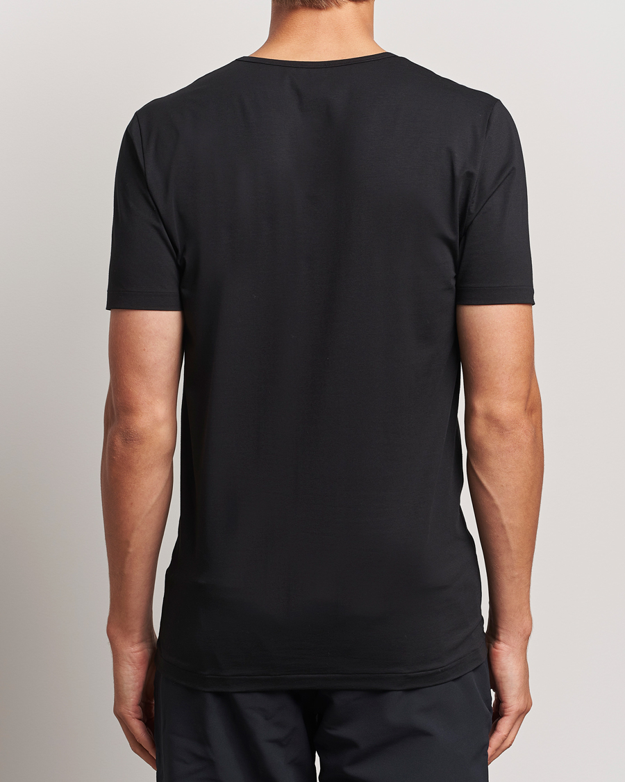 Homme | T-shirts | Zimmerli of Switzerland | Pure Comfort Crew Neck T-shirt Black