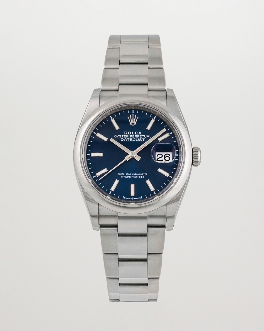 Homme | Rolex Pre-Owned Datejust Blue 126200 Silver | Rolex Pre-Owned | Datejust Blue 126200 Silver