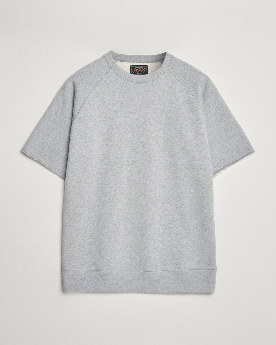 Homme | T-shirts | BEAMS PLUS | Cut Off Sweatshirt Light Grey