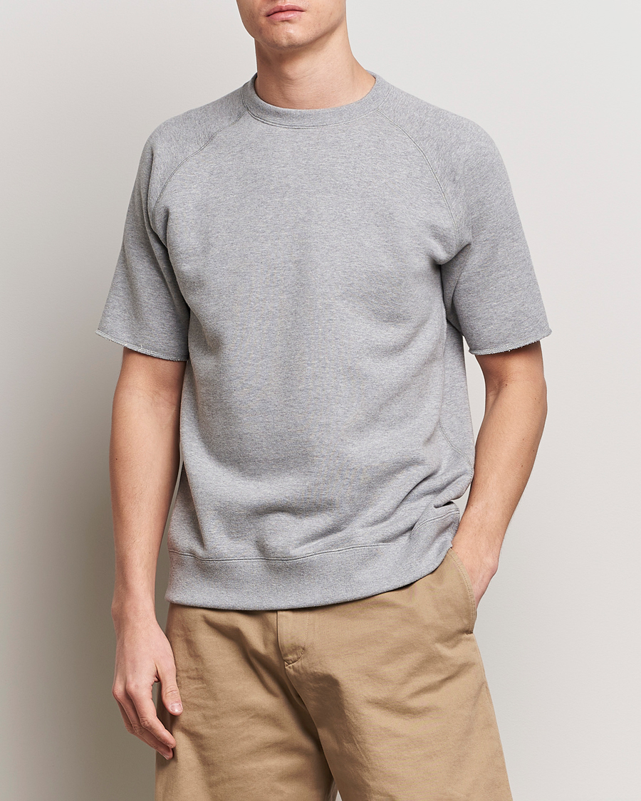 Homme | T-shirts | BEAMS PLUS | Cut Off Sweatshirt Light Grey