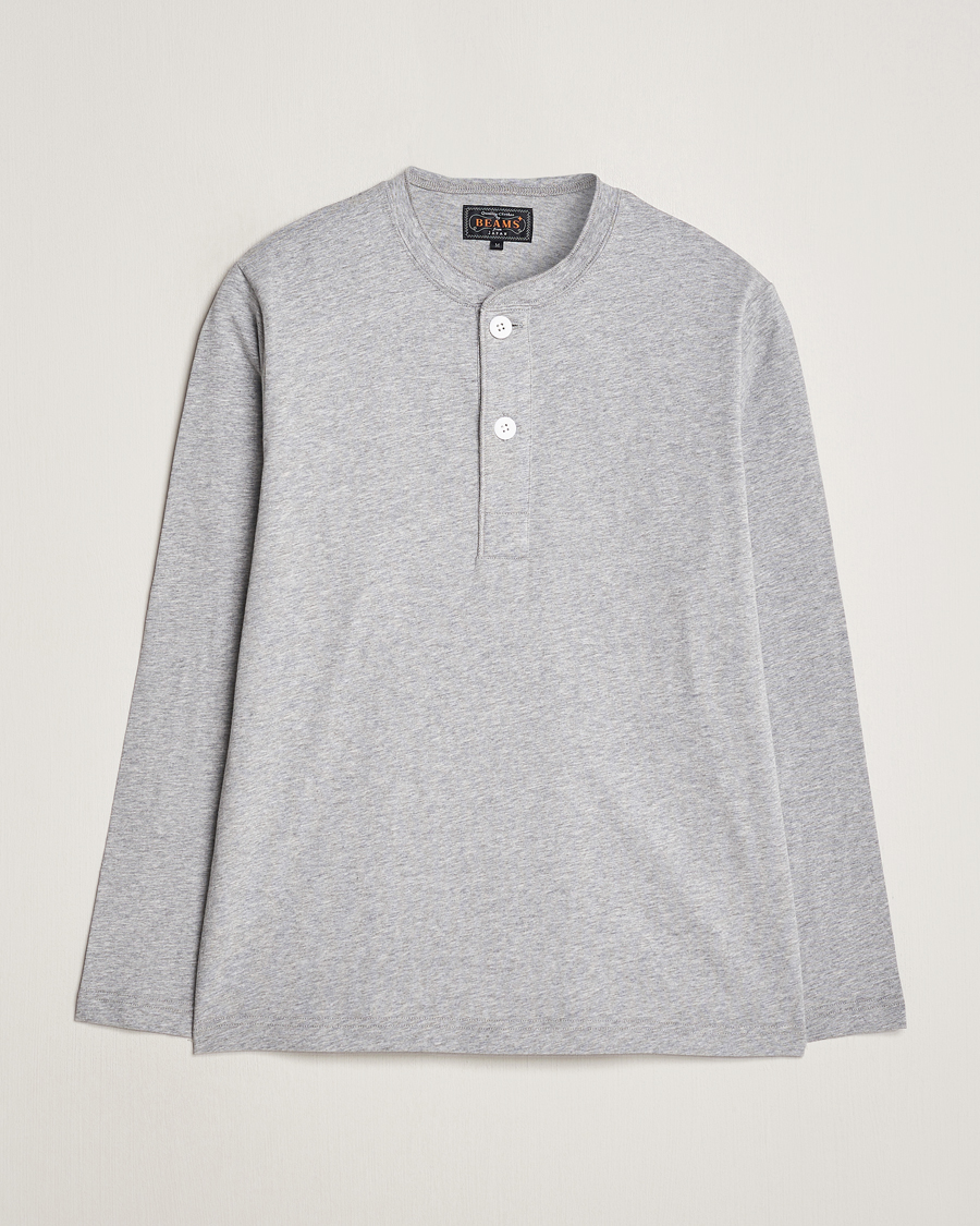 Homme | Pulls Et Tricots | BEAMS PLUS | Cotton Henley  Grey