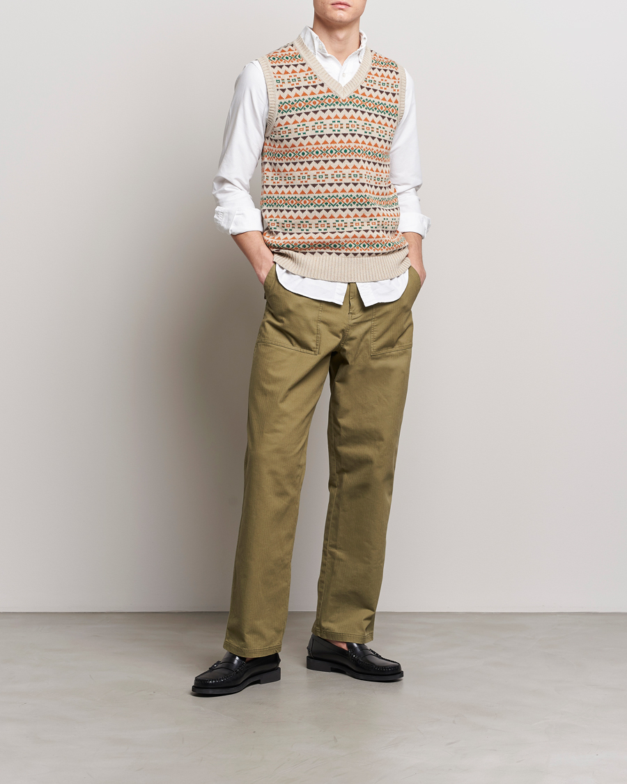 Homme | Pulls Et Tricots | BEAMS PLUS | Fairisle Knit Vest Beige
