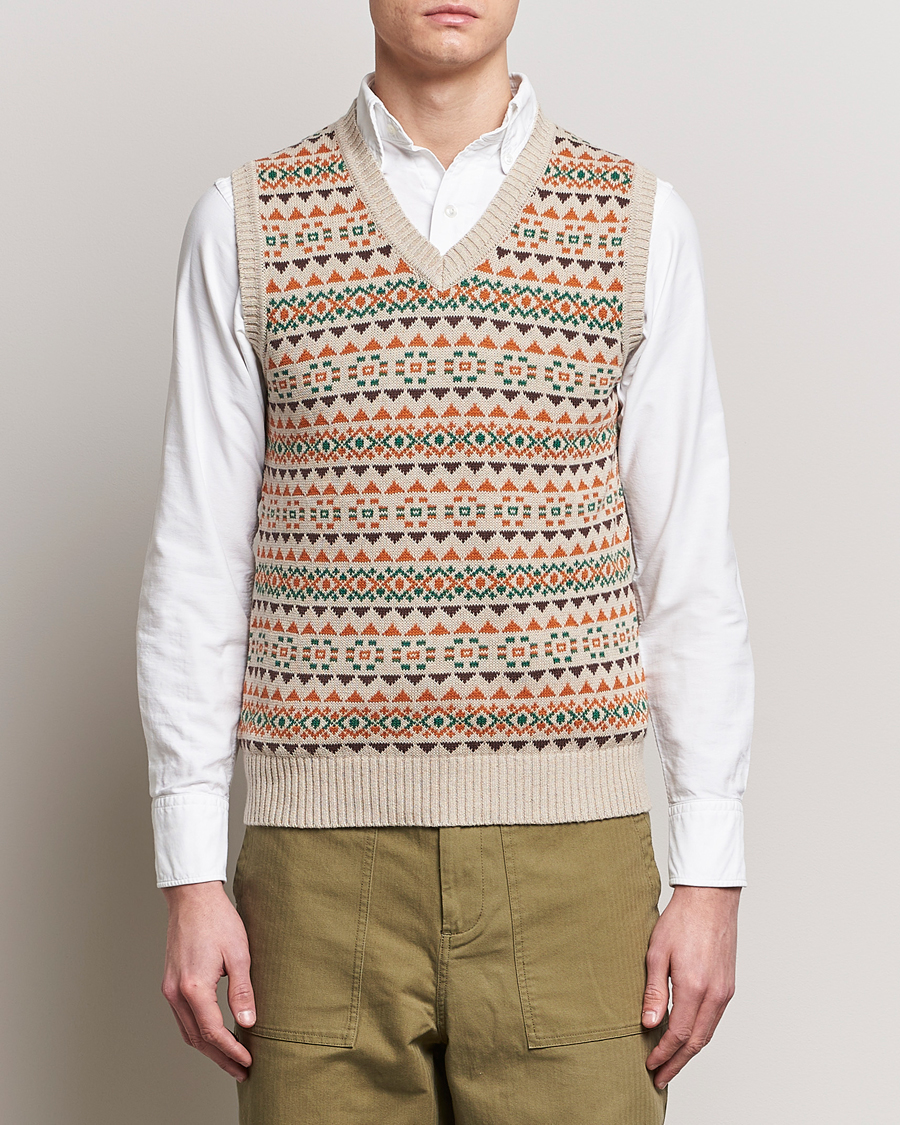 Homme | Pulls Et Tricots | BEAMS PLUS | Fairisle Knit Vest Beige
