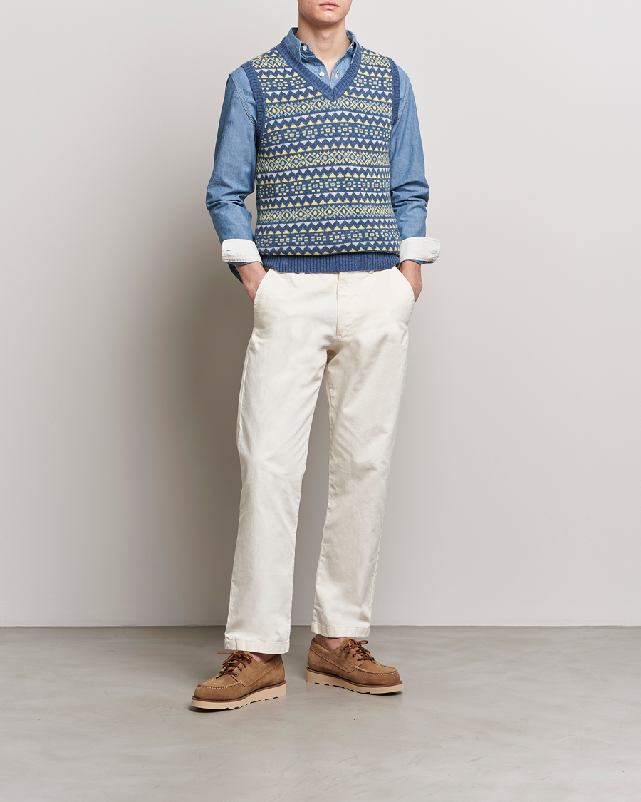 Homme | Pulls Et Tricots | BEAMS PLUS | Fairisle Knit Vest Blue