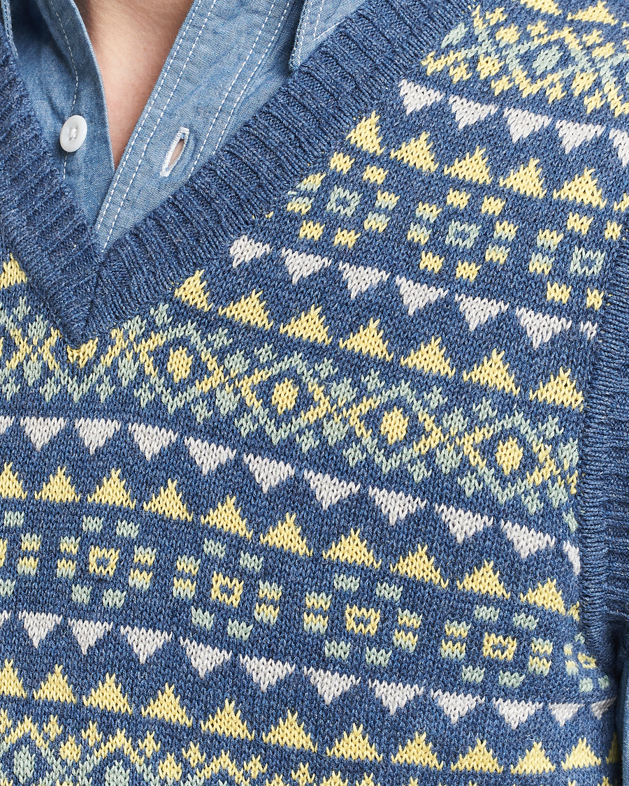 Homme | Pulls Et Tricots | BEAMS PLUS | Fairisle Knit Vest Blue
