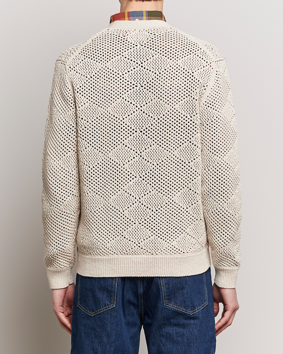 Homme | Pulls Et Tricots | BEAMS PLUS | Argyle Mesh Cardigan Light Beige