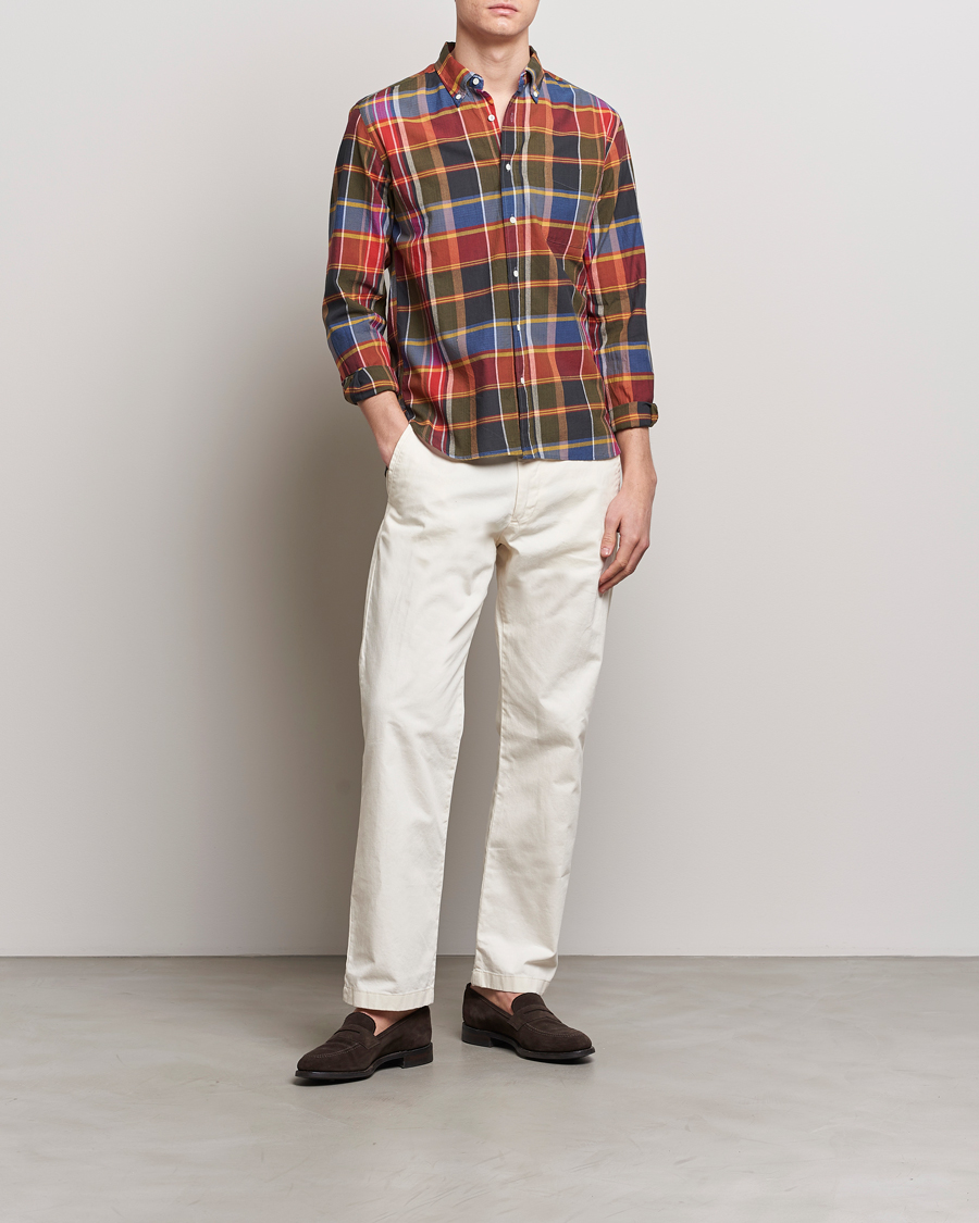 Homme | Chemises | BEAMS PLUS | Button Down Madras Shirt Red Check
