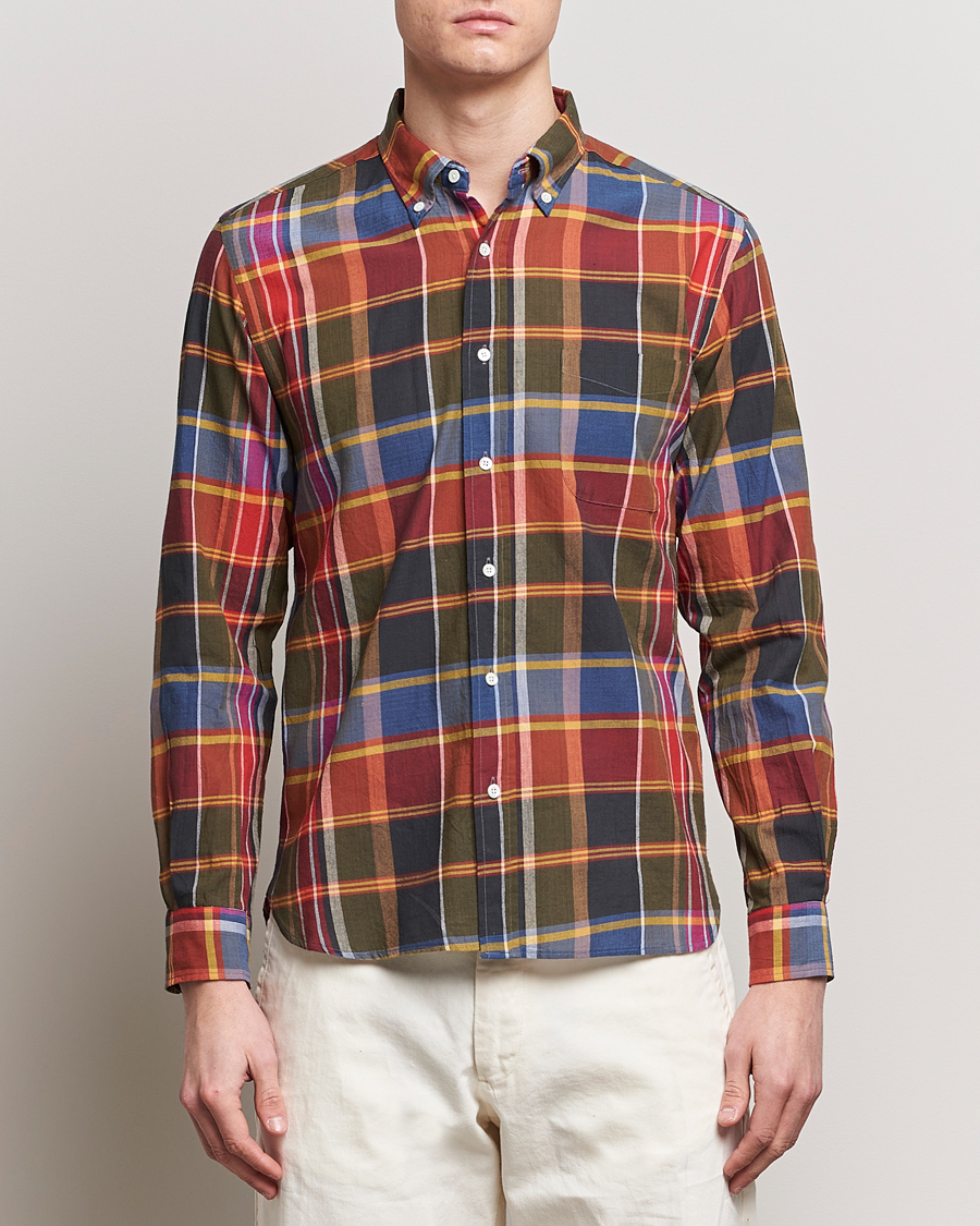 Homme | Sections | BEAMS PLUS | Button Down Madras Shirt Red Check