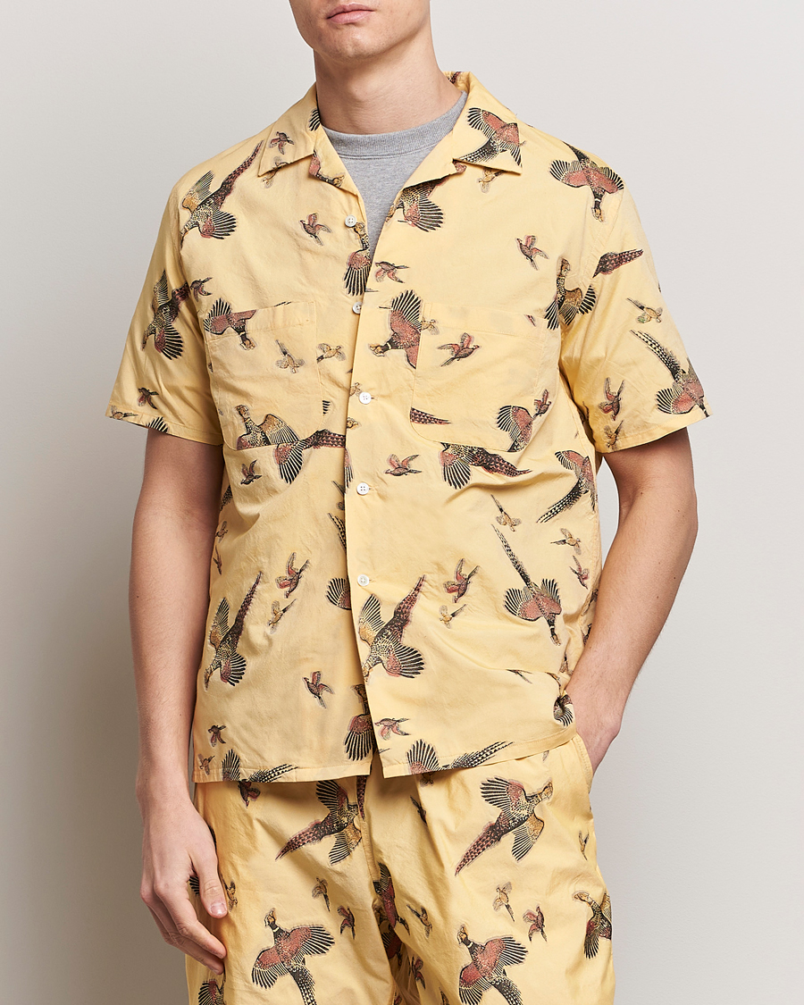 Homme | BEAMS PLUS | BEAMS PLUS | Duck Jacquard Camp Collar Shirt Yellow