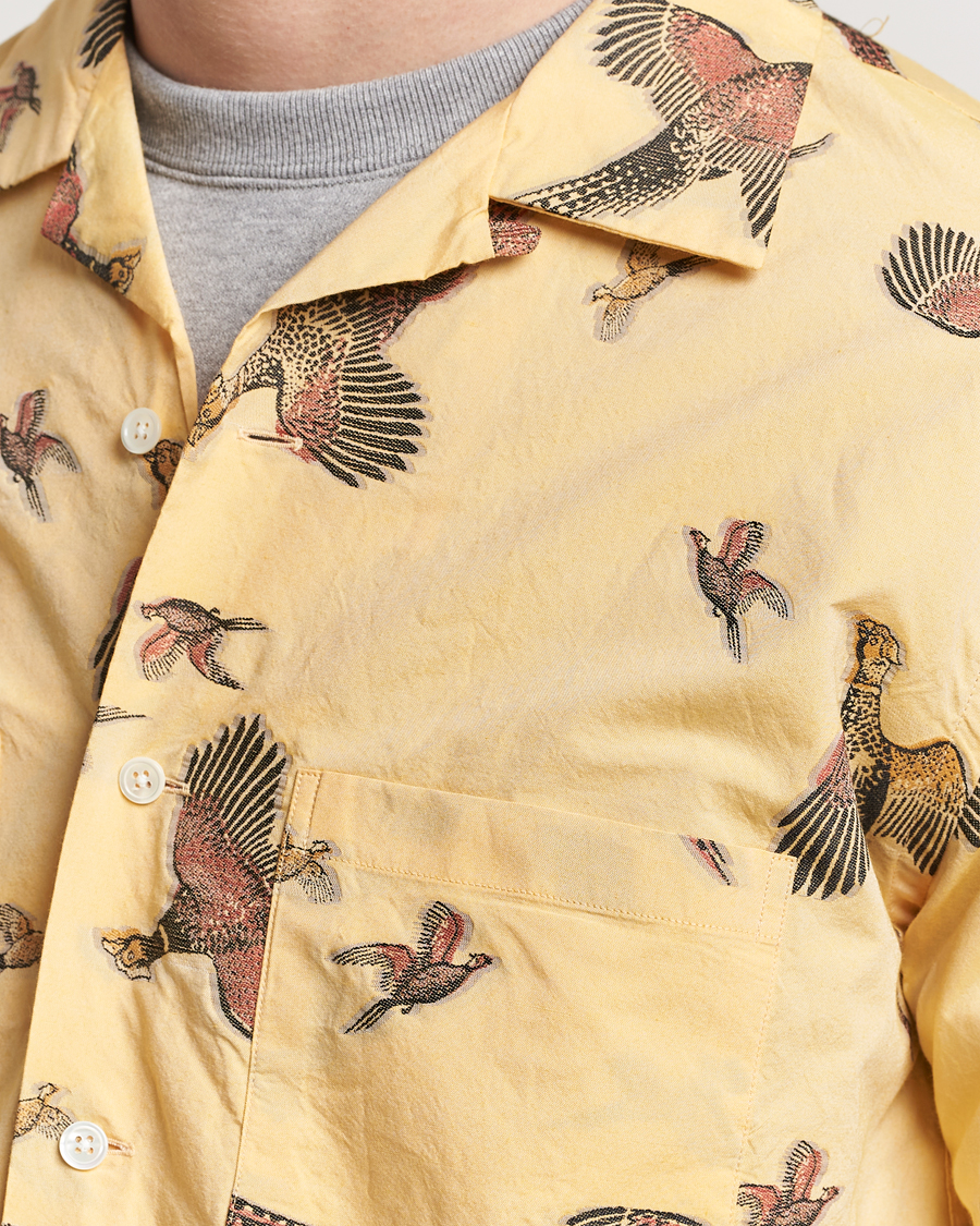 Homme | Chemises | BEAMS PLUS | Duck Jacquard Camp Collar Shirt Yellow