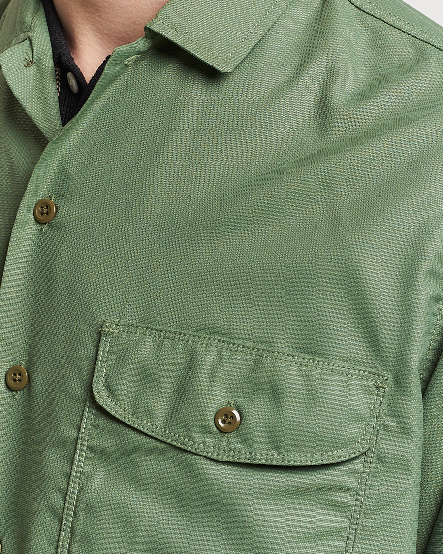 Homme | Chemises | BEAMS PLUS | Work Micro Nylon Overshirt Olive