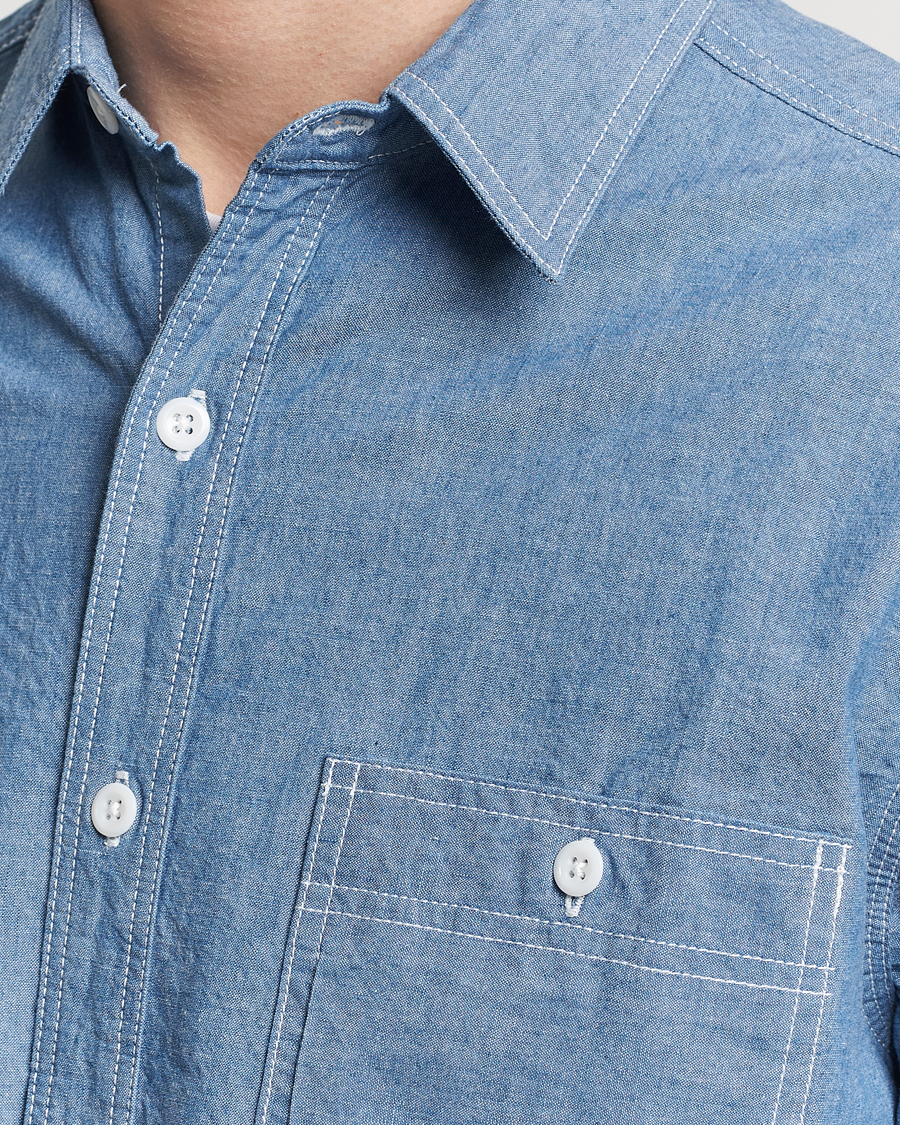 Homme | Chemises | BEAMS PLUS | Work Chambray Overshirt Light Blue