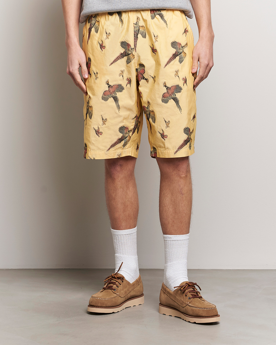 Homme | Shorts À Cordon De Serrage | BEAMS PLUS | Duck Jacquard Easy Shorts Yellow
