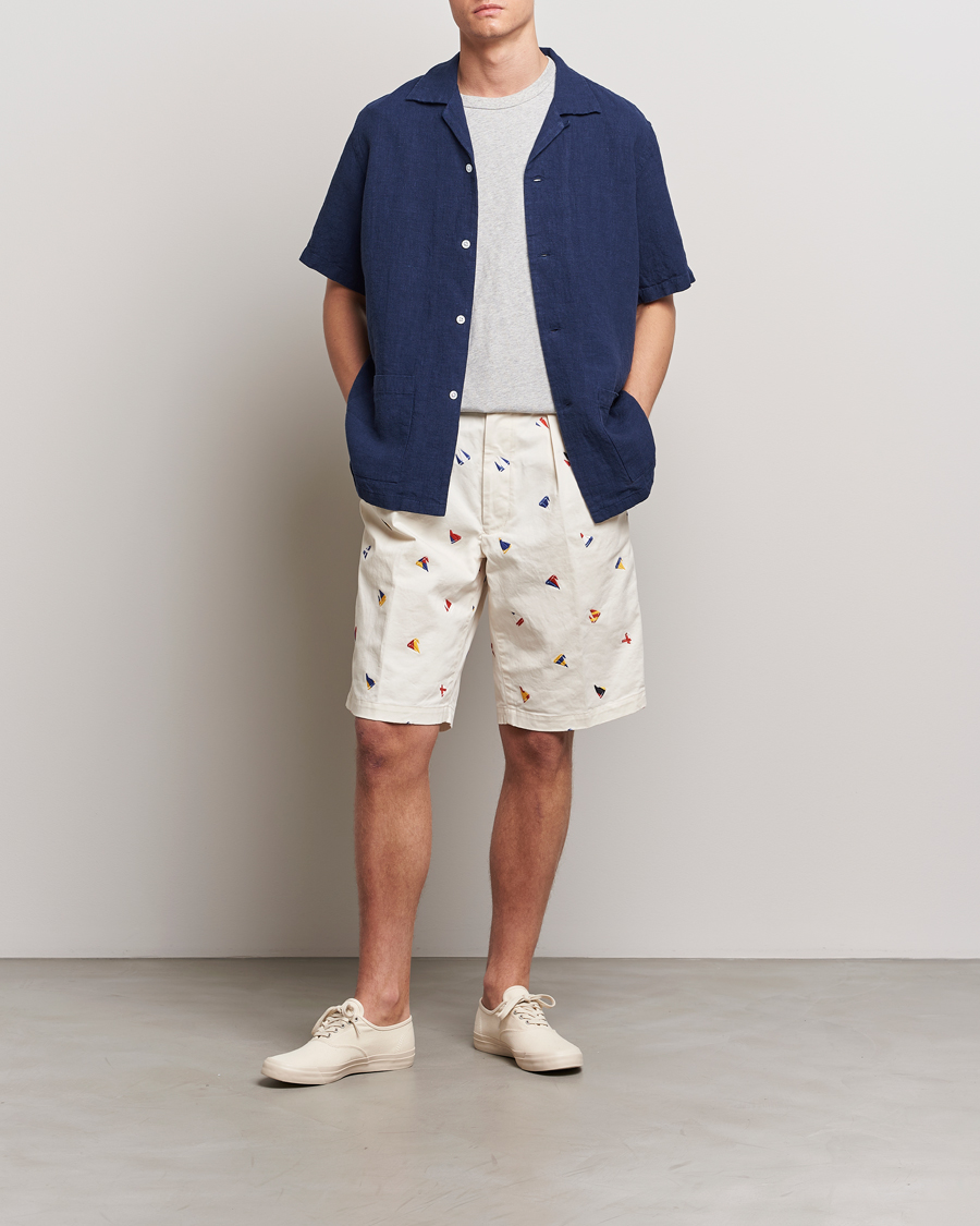 Homme | Shorts | BEAMS PLUS | Embroidered Shorts White