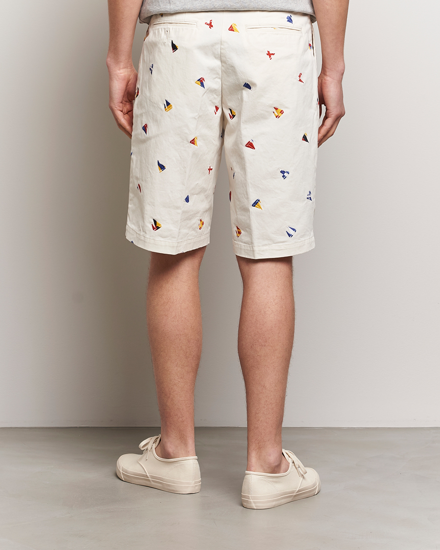 Homme | Shorts | BEAMS PLUS | Embroidered Shorts White
