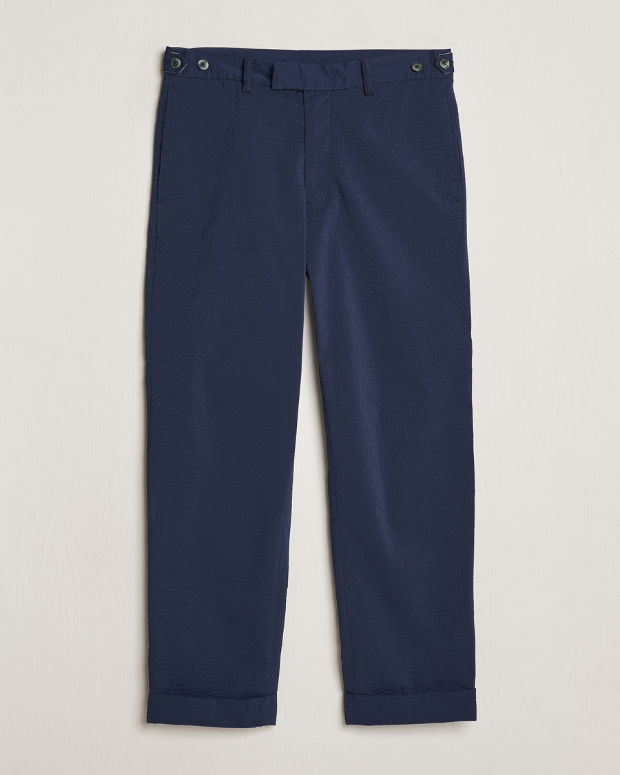 Homme | Pantalons | BEAMS PLUS | Seersucker Ivy Trousers Navy