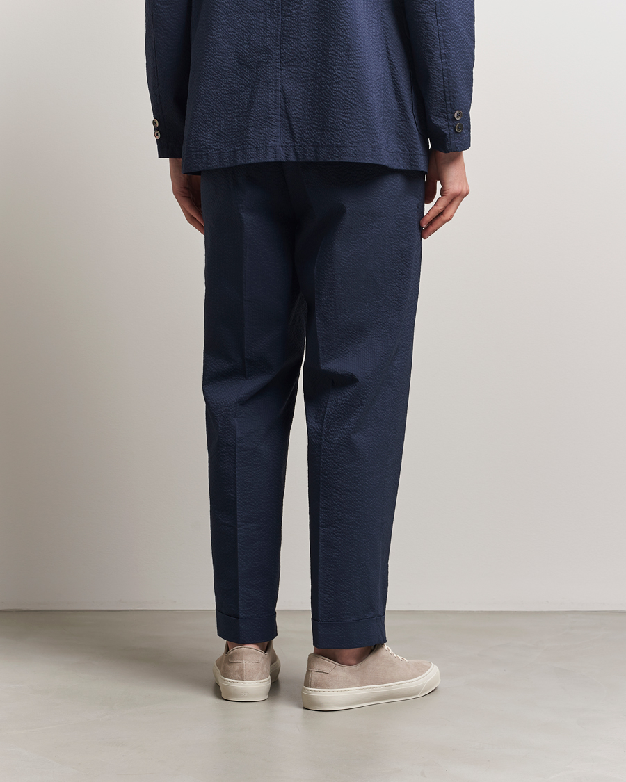 Homme | Pantalons | BEAMS PLUS | Seersucker Ivy Trousers Navy