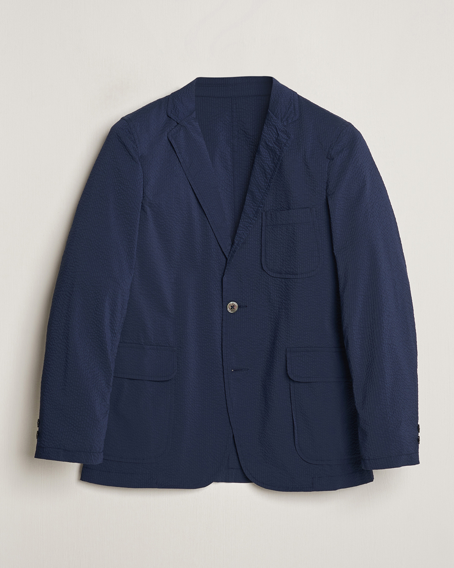 Homme | Blazers | BEAMS PLUS | Seersucker Blazer Navy