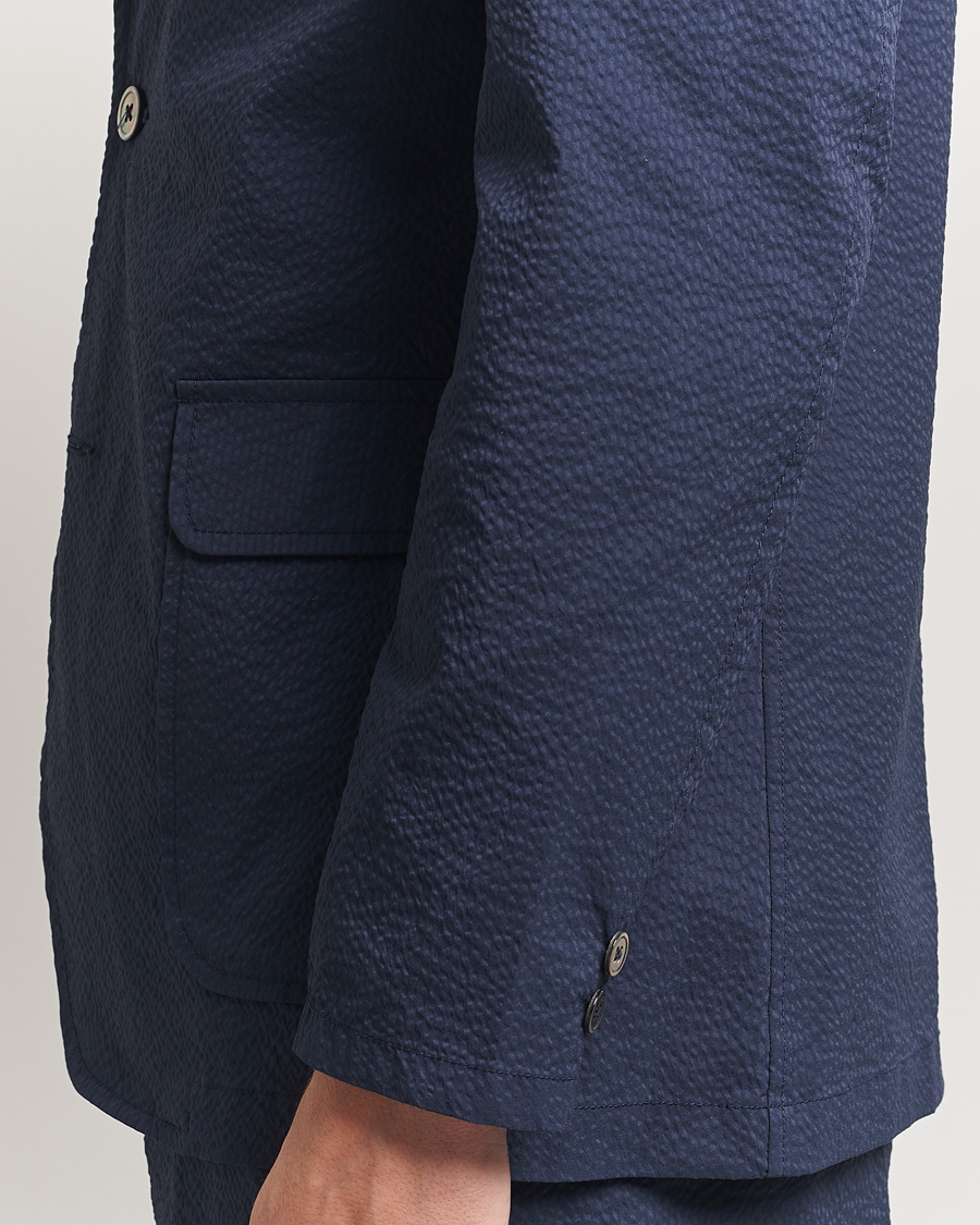 Homme | Blazers | BEAMS PLUS | Seersucker Blazer Navy