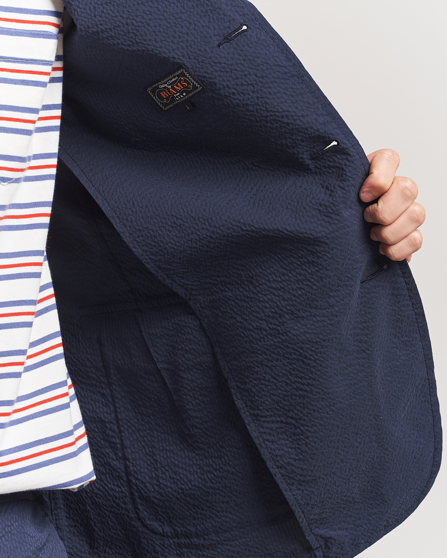 Homme | Blazers | BEAMS PLUS | Seersucker Blazer Navy