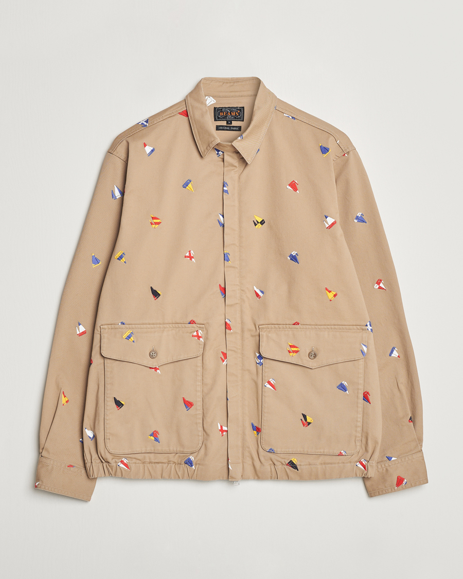 Homme | Manteaux Et Vestes | BEAMS PLUS | Embroidered Harrington Jacket Beige