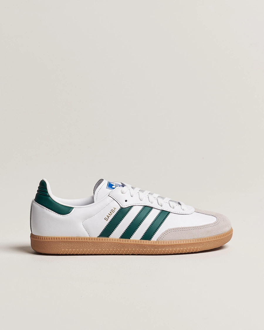 Homme | adidas Originals Samba OG Sneaker White/Green | adidas Originals | Samba OG Sneaker White/Green