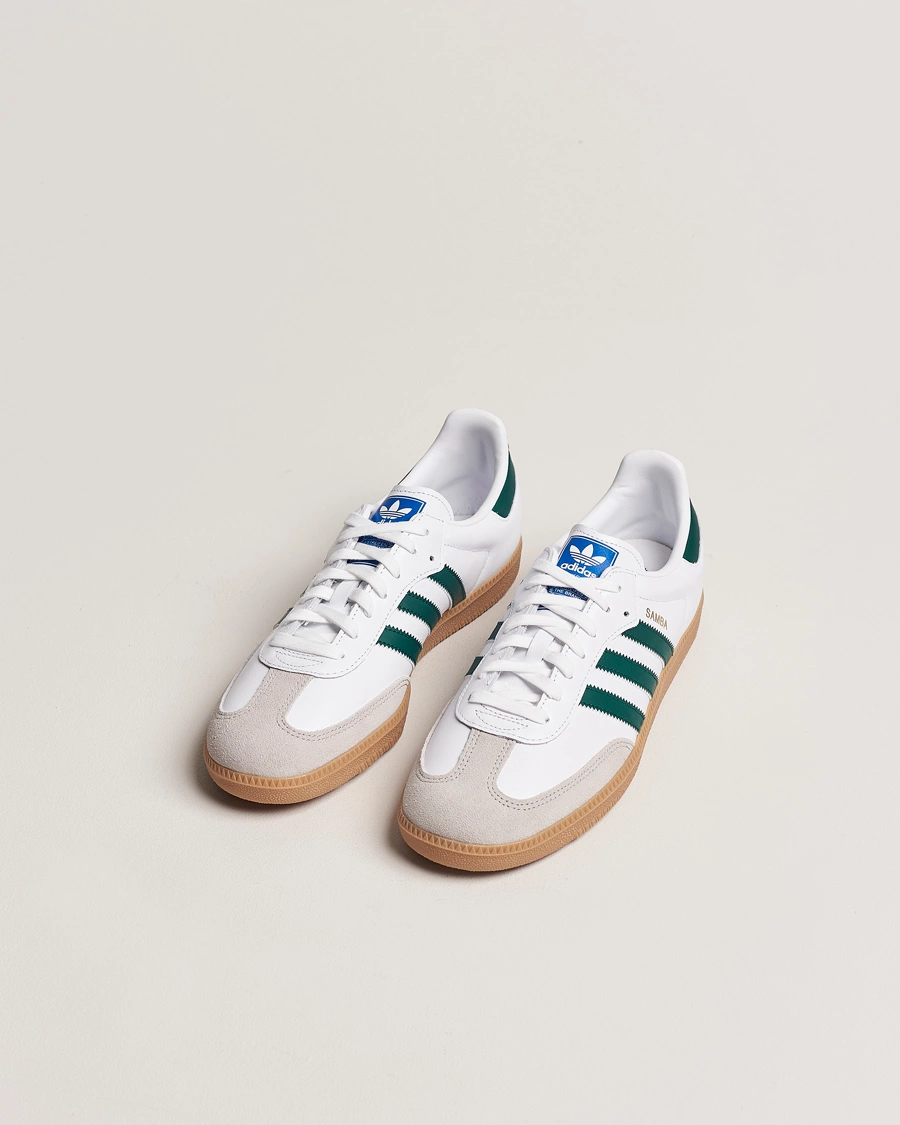 Men | White Sneakers | adidas Originals | Samba OG Sneaker White/Green