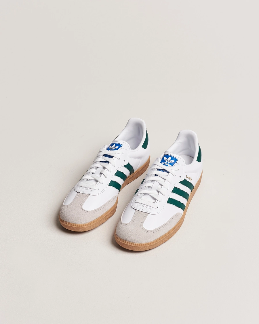Homme | adidas Originals Samba OG Sneaker White/Green | adidas Originals | Samba OG Sneaker White/Green