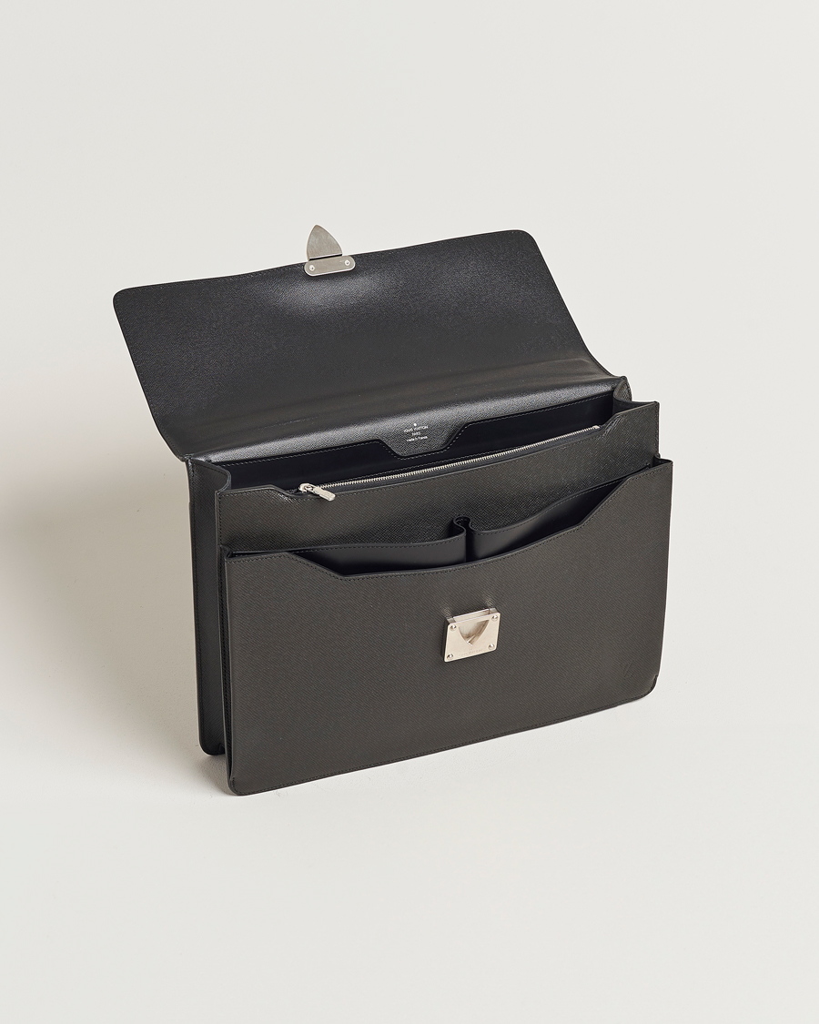 Homme | Louis Vuitton Pre-Owned Robusto Breifcase Black | Louis Vuitton Pre-Owned | Robusto Breifcase Black