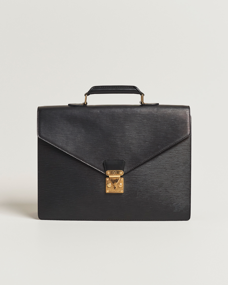 Homme | Louis Vuitton Pre-Owned Serviette Conseiller EPI Leather Briefcase | Louis Vuitton Pre-Owned | Serviette Conseiller EPI Leather Briefcase