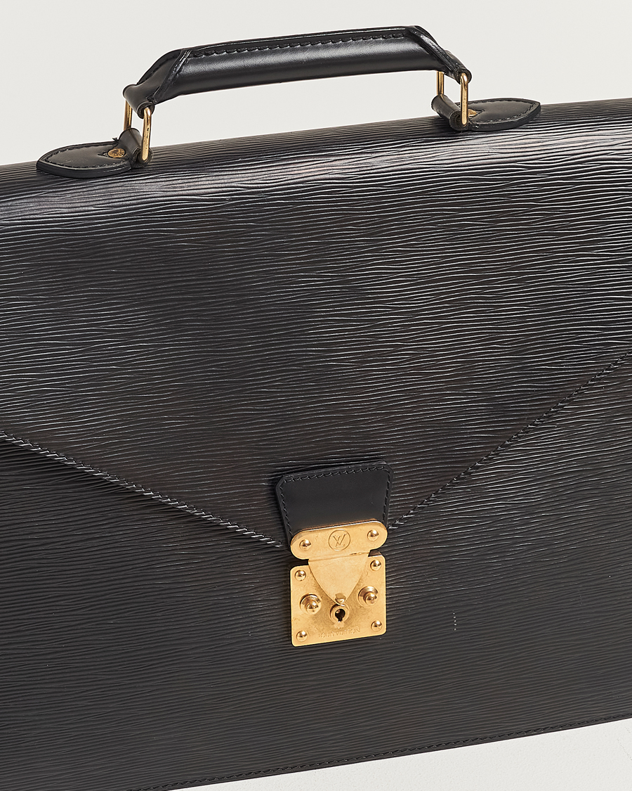 Homme | Louis Vuitton Pre-Owned Serviette Conseiller EPI Leather Briefcase | Louis Vuitton Pre-Owned | Serviette Conseiller EPI Leather Briefcase