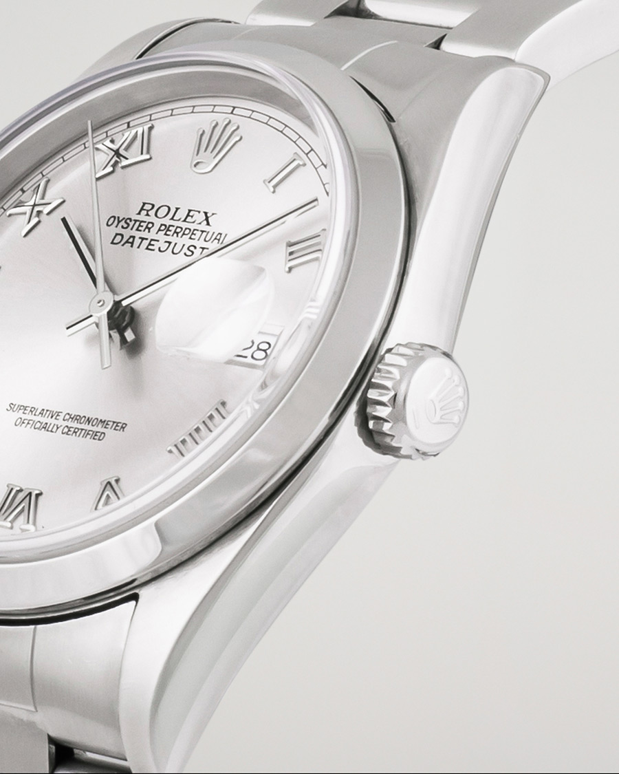 Homme | Rolex Pre-Owned Datejust 16200 Oystert Perpetual Steel Silver | Rolex Pre-Owned | Datejust 16200 Oystert Perpetual Steel Silver