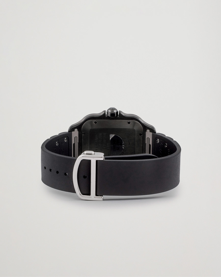 Homme | Cartier Pre-Owned Santos De Cartier Steel WSSA0039 Black | Cartier Pre-Owned | Santos De Cartier Steel WSSA0039 Black