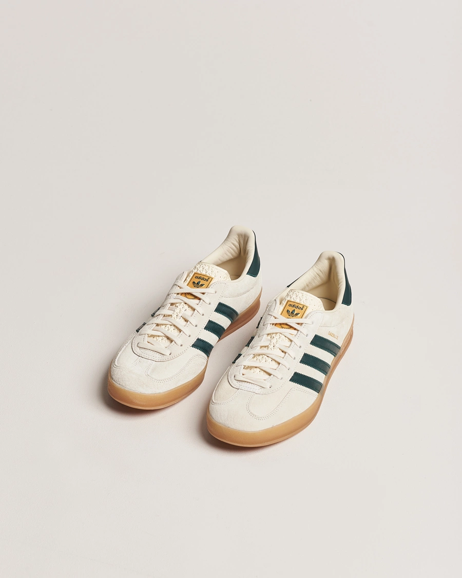 Homme | Chaussures En Daim | adidas Originals | Gazelle Indoor Sneaker White/Green