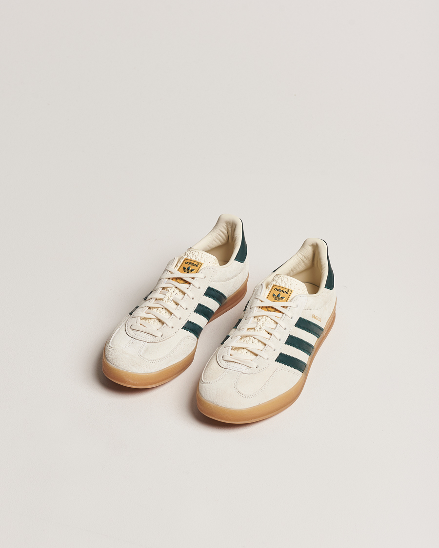 Homme | adidas Originals Gazelle Indoor Sneaker White/Green | adidas Originals | Gazelle Indoor Sneaker White/Green