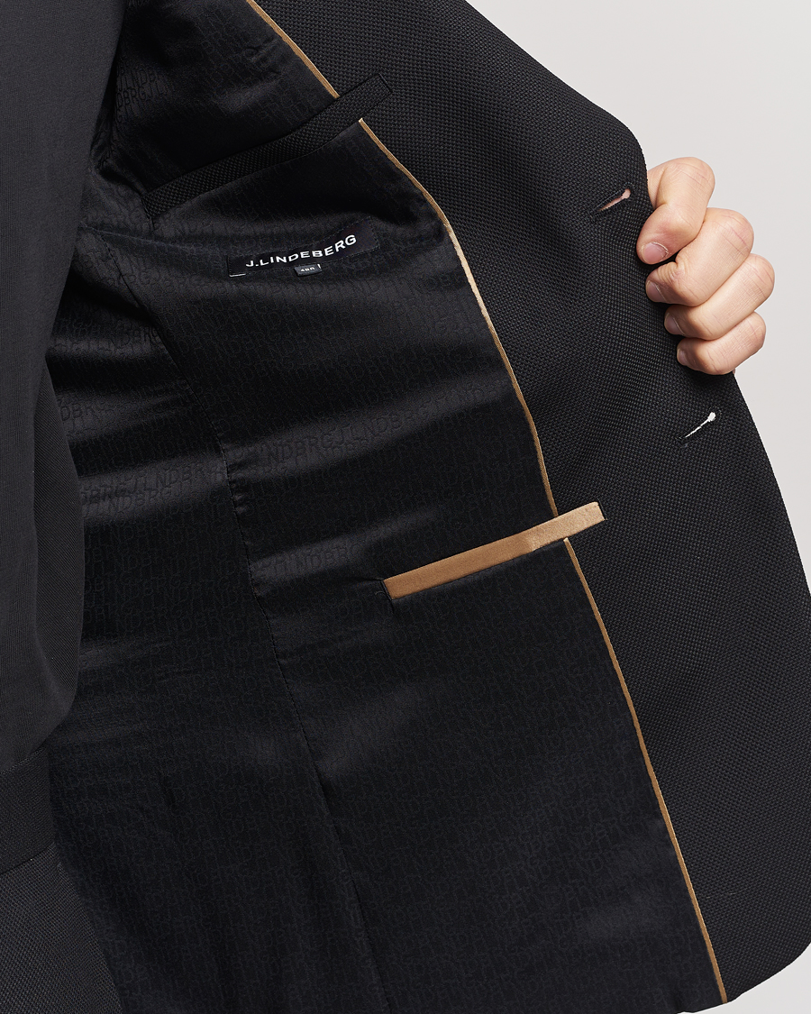 Homme | Blazers | J.Lindeberg | Hopper Active Hopsack Blazer Black