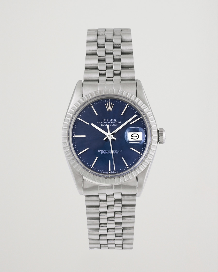 Homme | Rolex Pre-Owned Datejust 16030 Oyster Perpetual Blue Silver | Rolex Pre-Owned | Datejust 16030 Oyster Perpetual Blue Silver