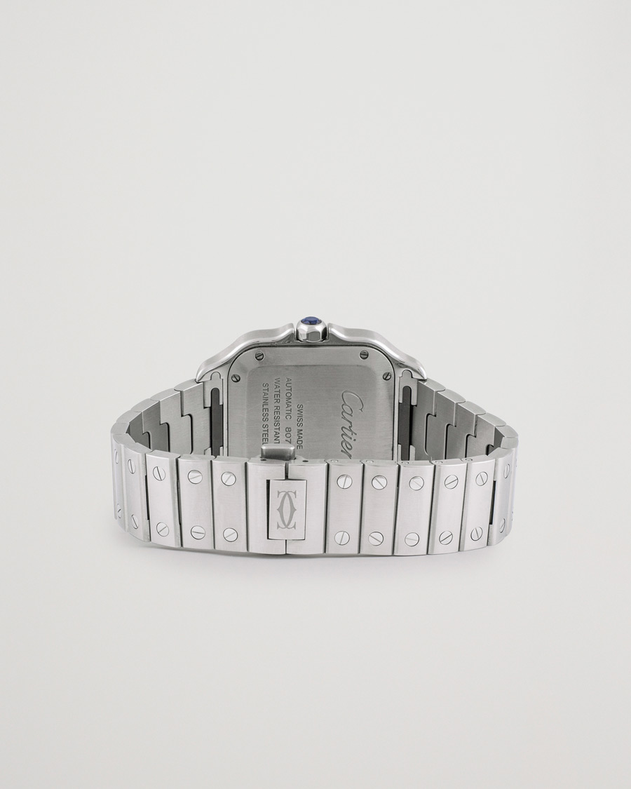 Homme | Cartier Pre-Owned Santos De Cartier Steel WSSA0029 Silver | Cartier Pre-Owned | Santos De Cartier Steel WSSA0029 Silver