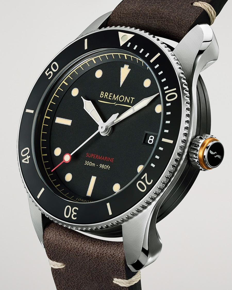Homme | Bremont Pre-Owned S301 Supermarine 40mm Black Dial Silver | Bremont Pre-Owned | S301 Supermarine 40mm Black Dial Silver
