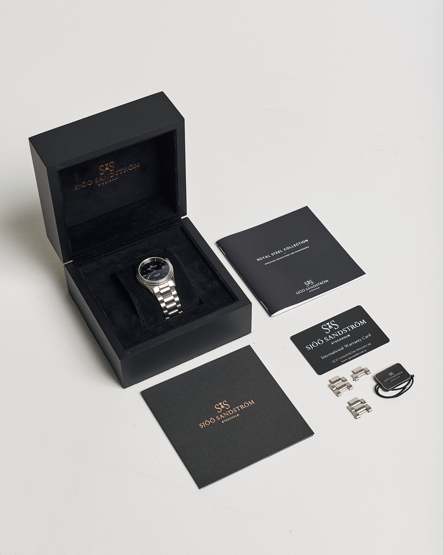 Homme | Sjöö Sandström Pre-Owned Royal Steel Classic 36mm 1636-1 Silver | Sjöö Sandström Pre-Owned | Royal Steel Classic 36mm 1636-1 Silver