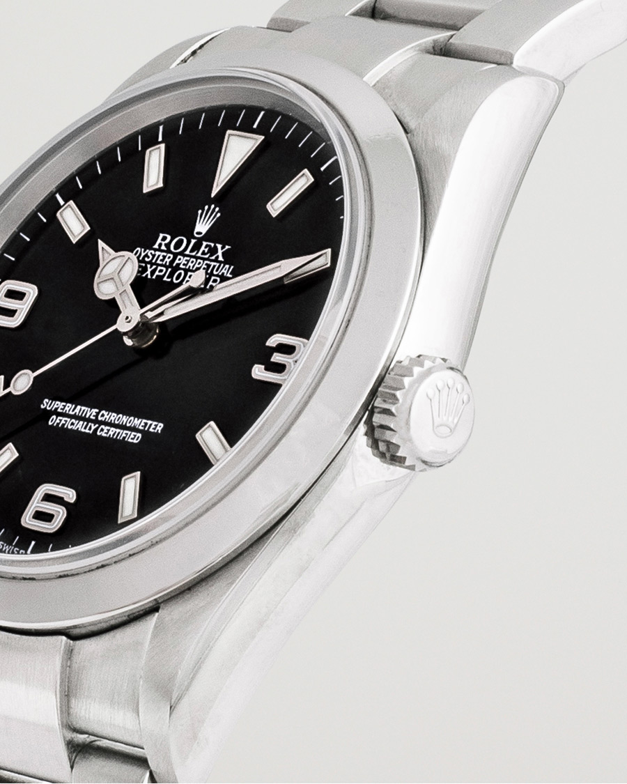 Homme | Rolex Pre-Owned Explorer 114270 Oyster Perpetual Silver | Rolex Pre-Owned | Explorer 114270 Oyster Perpetual Silver